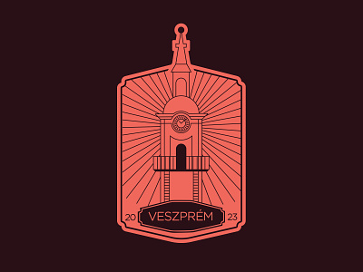 Veszprém 2023 dribbble hungary illustration logo sticker weekly challenge