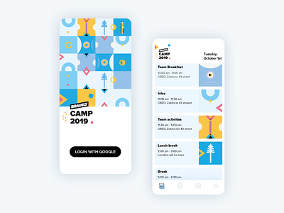 Brainly Camp App app calendar clean design edtech events illustration organizer ui ux vector