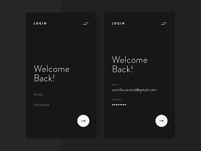 Daily UI :: 01 | Login app login form minimalism minimalist mobile signupform ui