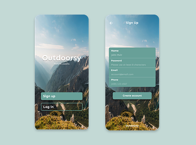 Daily UI 001 – Sign up page daily ui daily ui 001 daily ui challenge outdoors sign up page