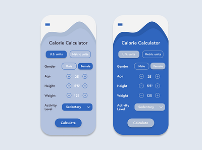 Daily UI 004 – Calculator calculator ui calorie calculator daily ui daily ui 004 daily ui challenge