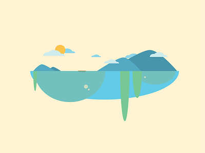 Daydream Island color design illustration island