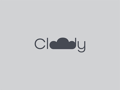 Cloudy cloud cloudy gray typogaphy
