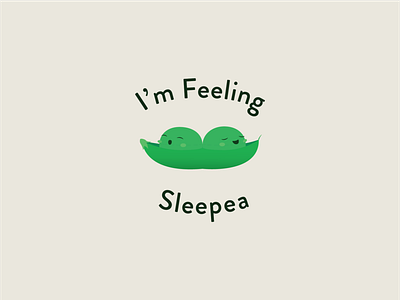 Sleepea graphic design illustration pea sleep