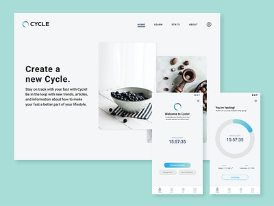 Cycle Fasting Website/App Mockup