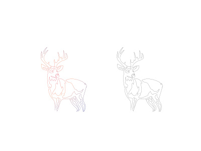Deer Line Drawing