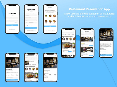 Restaurant table reservation app android app home page design ios app ui uidesign ux design uxdesign