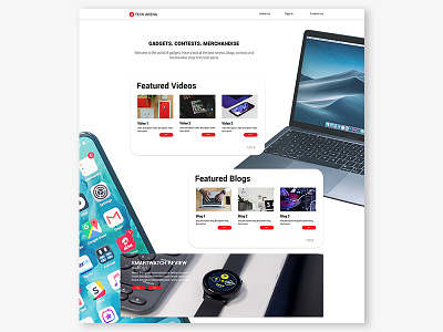 Techarena web home page homepage homepage design landing page design webdesign website