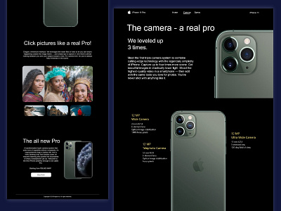 iPhone 11 Pro Camera page