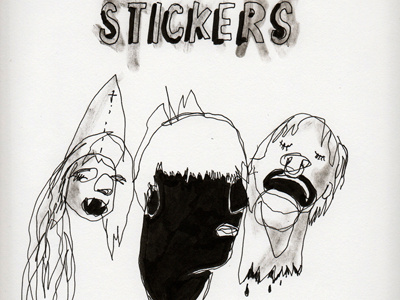 Stickers dried markers out papers pens