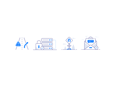 Insurance icons driving email mail message minimal product design safety security server sign ui ux