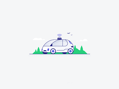 Smaht Cah car icon illustration illustrator minimal product design smart car travel tree ui ux vector