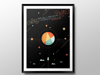 Prints available moon poster print proverbs rocket space stars typography verse