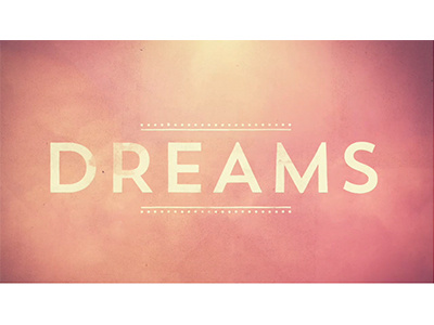 'Dream Again' is live aftereffects animation bible church dream dreams god motion video