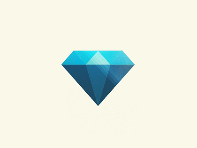 Crystal clear blue diamond illustration lines minimal ruby simple subtle
