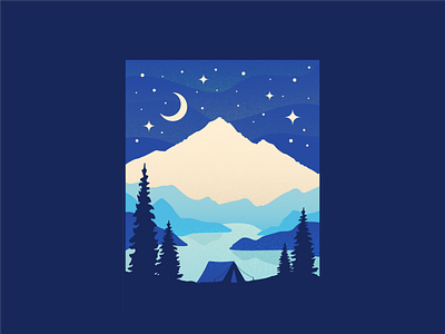Basecamp WIP apparel camping explore gradient minimal mountain nature shadow tent texture vector