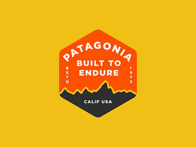 Patagonia badge apparel badge badge logo brand design branding illustration illustrator minimal nature outdoors shirt ui vector visual design