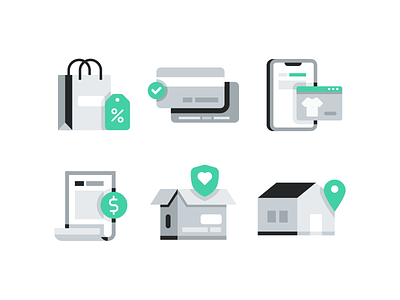 E-commerce illustration icons