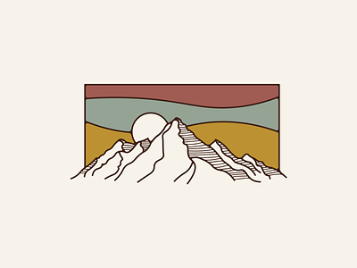 Sunset summit apparel apparel logo camping explore icon illustration minimal nature outdoors travel