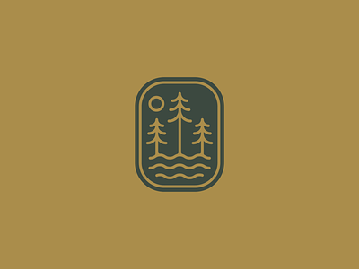 The Lakes apparel art badge camp icon iconogrpahy illustration lake line art minimal nature ocean river tree