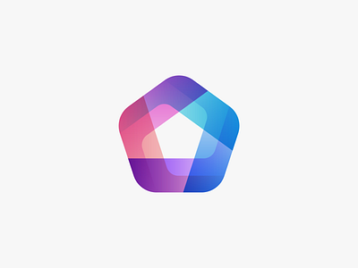 Community brand branding gradient icon icons logo logo design logotype overlay pentagon ui ux
