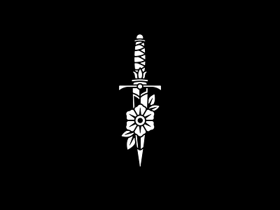 Dagger days dagger flower icon illustration illustrator leaf lineart logo minimal nature tattoo traditional vector