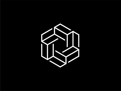 Hex-block abstract block blockchain branding hexagon logo logo design minimal ui visual design