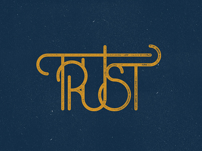 Trust blue circle gold simple texture trust type