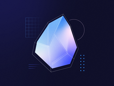 GEMSTONE abstract crypto cryptocurrency gem gemstone gradient grid minimal noise tech texture wireframe