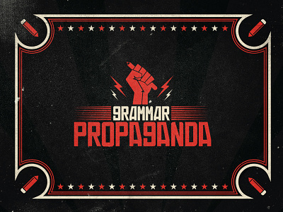 Grammar Propaganda asset bolt fist grammar propaganda revolution russian signage