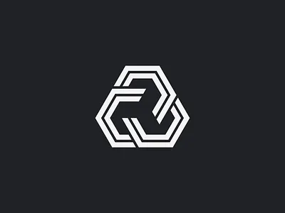 INTERFACE abstract brand branding connect crypto hexagon link logo logomark minimal overlap simple technology