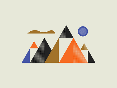 MTN PTRN abstract cloud illustration illustrator minimal mountain pattern shapes sun triangle