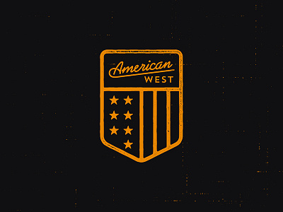 American West clothing co. america badge branding clothing flag josh warren logo shirt stars texture vintage
