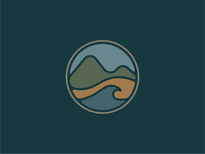 Small World apparel badge brand branding design icon illustration logo mark minimal nature ocean outdoor sea sky sun texture ui vector wave
