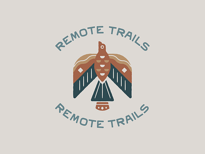 Remote Trails brand assets apparel australia badge bird branding illustration native nature outdoors shirt trails type typography