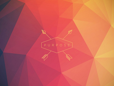 Purpose arrows gradient josh warren low poly orange poly purpose red triangle type typography