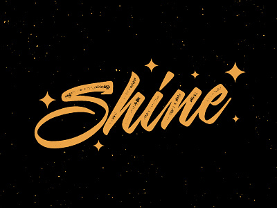 Shine bible bright brush gold josh warren script shine sky space stamp stars verse