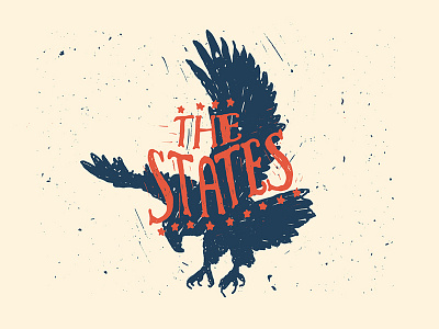 The States america eagle josh warren stars texture type typography usa vintage