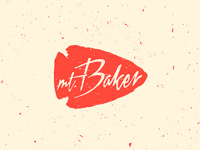 Mt. Baker apparel arrowhead brush hike josh warren mountain nature sharpie texture travel type typography