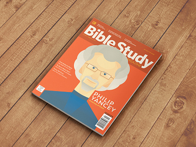 Bible Study Magazine Cover Illustration bible face flat glasses hair illustration josh warren magazine portrait shape yancy