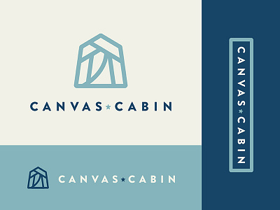 Canvas Cabin blog branding cabin camping canvas josh warren line logo minimal nature tent travel