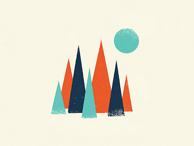 Shape forest camping forest illustration illustrator josh warren minimal nature shape texture tree