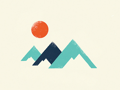 Range color explore gritty illustration illustrator josh warren mountain nature sun texture vector