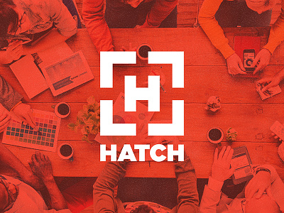 Hatch arrow bellingham branding business downtown hatch logo minimal red simple