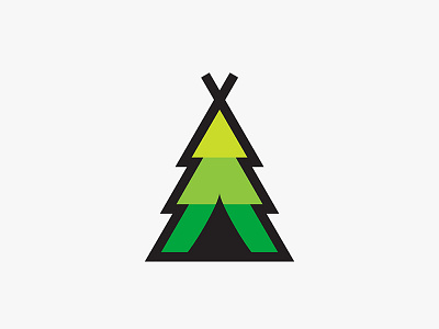 Tree-pee final - shirt shirt tipi simple minimal branding logo icon illustrator illustration vector tree nature