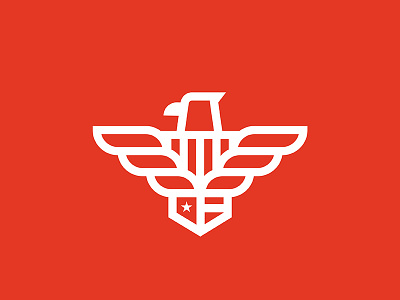 Eagle logo absract america branding eagle illustrator logo minimal thicklines vector wings