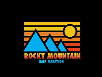 Rocky Mountain Half Marathon marathon minimal mountain nature print retro screenprint shirt vintage