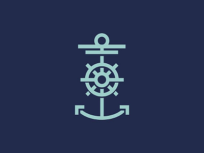 Anchor anchor illustration illustrator minimal monoline ocean overlap vector