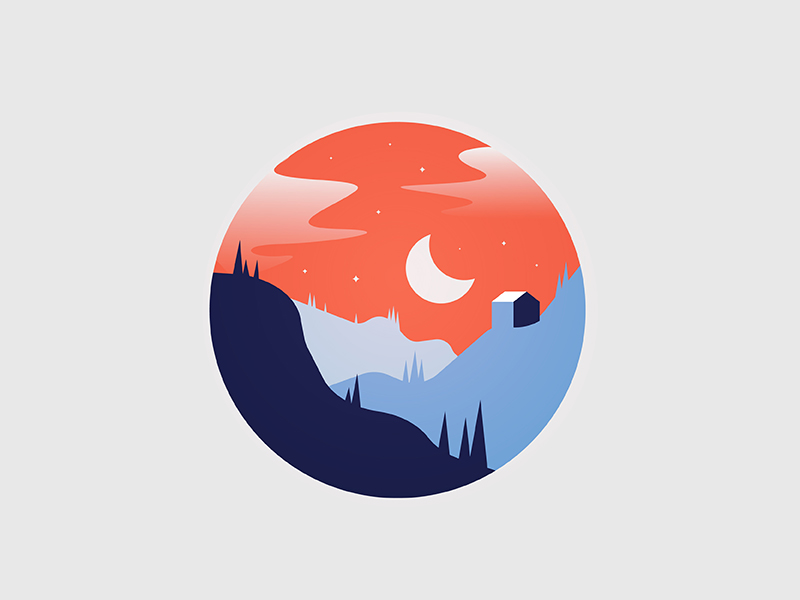 Cabin In The Woods By Josh Warren On Dribbble