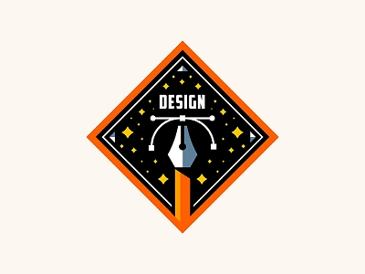 Design badge bezier design dream hixme patch path pen shadow stars tool